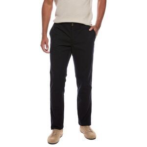 Slowear Mens  Wool-Blend Flat Front Regular Fit Pant, Navy